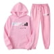 thumbnail image 1 of Chándal deportivo con capucha para mujer, ropa unisex de dos piezas para correr, jersey de manga larga, sudadera con capucha + conjunto de pantalones de chándal Rosa XXL, 1 of 2