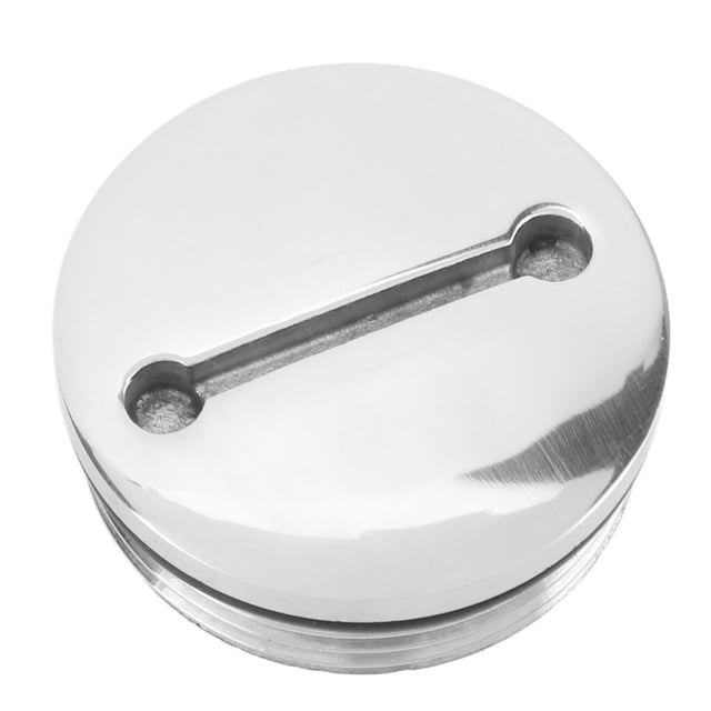 Replacement Boat Gas Cap, Stainless Steel Deck Fill Cap with Chain for Boats, Yachts, RVs, and More, Polished, Durable, Leak Prevention