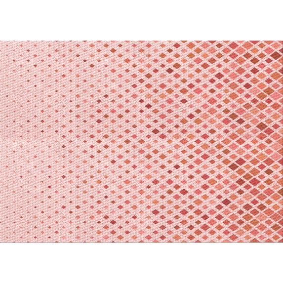 Ahgly Company Machine Washable Indoor Rectangle Transitional Light Rose Pink Area Rugs, 8' x 10'