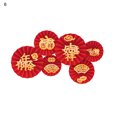 thumbnail image 1 of 6Pc Party Hanging Paper Fans Set Decorative Red Folding Fans Party Decorations Round Fan Wall Decor Paper Garlands for Birthday Festival Party Wedding Accessories, 1 of 8