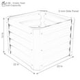 Sunnydaze Raised PowderCoated Steel Garden Bed Kit for Plants, Flowers
