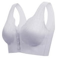 thumbnail image 2 of Censtreet Women's Front Closure Bras Posture Full Coverage Plus Size Underwire Unlined Back Support Plunge Seamless Bra, 2 of 5