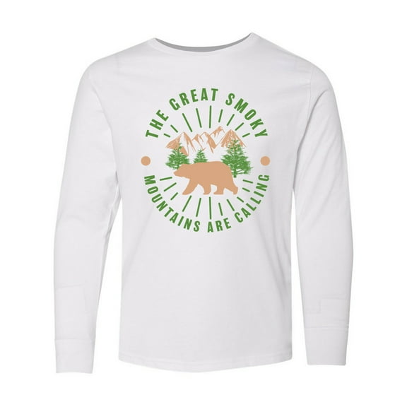Inktastic The Great Smoky Mountains Are Calling Long Sleeve Youth T-Shirt