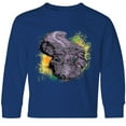 thumbnail image 3 of Inktastic Colorful Lurking Gator Long Sleeve Youth T-Shirt, 3 of 5
