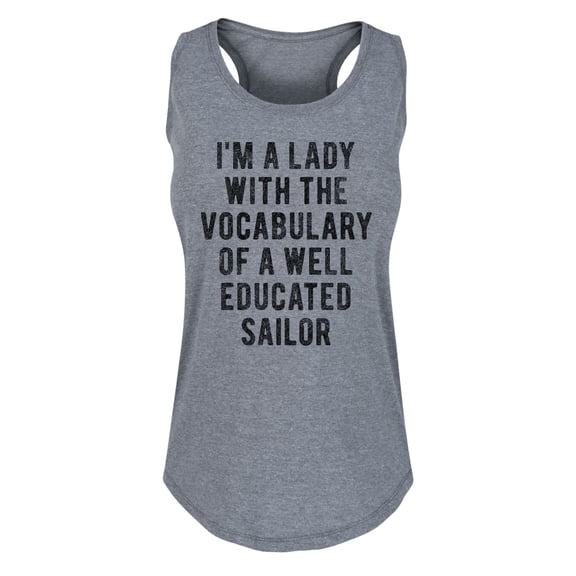 Instant Message - Vocabulary of a Well Educated Sailor Graphic Racerback Tank
