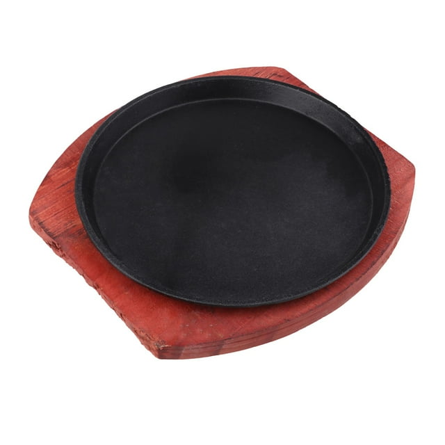 OULII Sizzling Platter Fajita Pan Round Design for Home Use and Family Gatherings 1Pcs