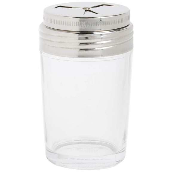 Norpro Shaker Cup Glass Adjustable Pizzeria Style Pepper/Salt/Cheese/Spice 5.25"