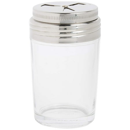 Norpro Shaker Cup Glass Adjustable Pizzeria Style Pepper/Salt/Cheese/Spice 5.25"