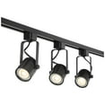 thumbnail image 5 of Pro Track Layna 3-Head LED Ceiling or Wall Track Light Fixture Kit Linear Bullet Spot Light Black Metal Modern Kitchen 44" Wide, 5 of 7