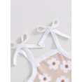thumbnail image 5 of Infant Baby Girls Summer Outfit Floral Print Tie-Up Straps Sleeveless Tank Tops Elastic Waist Shorts Set, 5 of 9