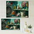 thumbnail image 4 of Designart Funny Rabbit Doing Laundry III Canvas Wall Art, 4 of 5