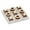 White Geometric Tic Tac Toe Square 6" x 6" x 1", variant on DecMode 6" x 1" White Marble Tic Tac Toe Game Set with Gold Metal Accents, 1-Piece