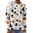 thumbnail image 4 of Certgust Lightweight Sweatshirts for Women Under $15 Womens Halloween Graphic Print Long Sleeve Knit Pullover Sweater with Cozy Seasonal Style, 4 of 7