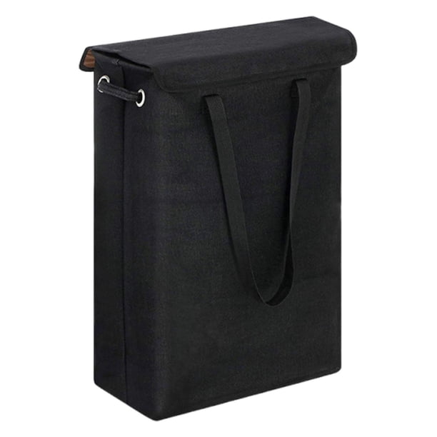 Cesta de lavandería plegable de alta calidad, 45 l, profesional. Negro
