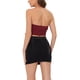 thumbnail image 3 of Top de bandeau con lazo INSPIRE CHIC para mujeres, strapless, escote corazón, corsé para fiestas, rojo, XL, 3 of 6
