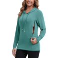 thumbnail image 1 of - Camisetas de lactancia para mujer, con cierre oculta, manga larga, sudadera con capucha para lactancia, 1 of 5