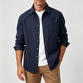 thumbnail image 2 of Lanyiu Men's Utility Work Shirt with Pocket Button Down Collared Shirt Ribbed Cuff Long Sleeve Shirt Casual Daily Lightweight Shirt, 2 of 7