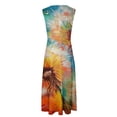 thumbnail image 4 of Viikei Women Dress Summer Maxi Dresses,Dresses for Women Plus Size Summer,Women's Summer Print Casual Loose Sleevless V-Neck Dress Multicolor XL, 4 of 5
