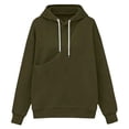 thumbnail image 7 of Mifsaly Mens Kangaroo Pouch Hoodie Long Sleeve Hooded Sweatshirt Dogs Cats Pet Carrier Animal Holder Pullover Army Green,L, 7 of 7