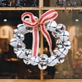 thumbnail image 5 of Uuiauoio Christmas Iron Jingle Bell Wreath Ornament Christmas Hanging Wreath for Christmas Indoor Outdoor Wall Decor ,Christmas Tree And Window Belles Wreath Hanging Decoration, 5 of 6