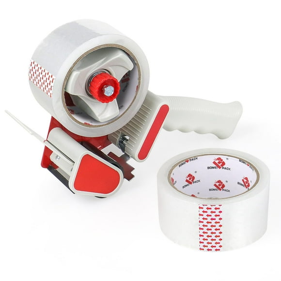Dispensador de cinta de embalaje BOMEI PACK de 2 pulgadas, uso rudo