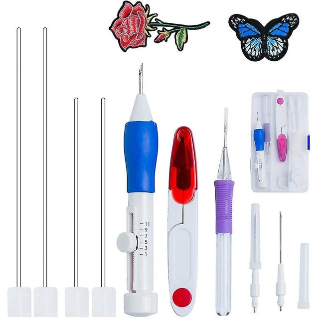 Belita Amy Magic Bordado Bolígrafo Punch Agujas Set de Costuras de punto para costura de bricolaje bordado Afortunado Sencillez