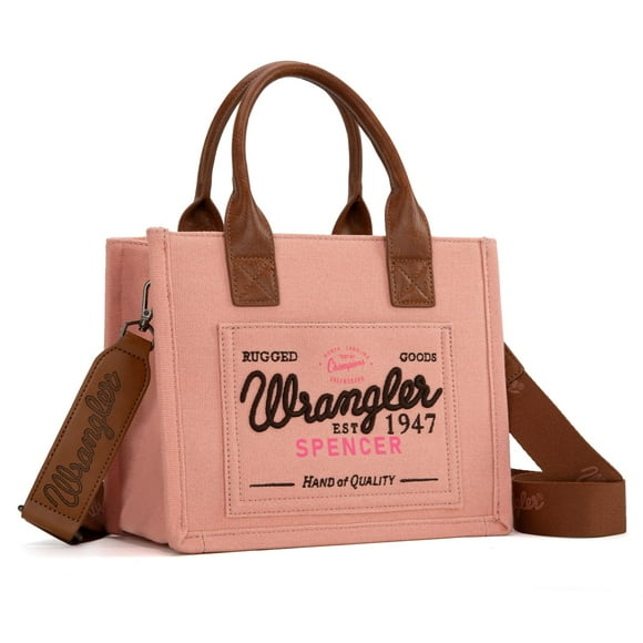 Bolso Montana West Wrangler de lona para mujer, color rosa