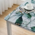 thumbnail image 5 of BANET Spring Leaf Floral Square Ruitic Table Cloth Fabric Green Grey Leaves s Decorative for Holiday Home Party 40*40, 5 of 8