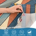 thumbnail image 3 of Yayeee Kitchen Curtains Tier Pair Light Filtering 27"x24" Rod Pocket Short Cafe Window Panel, Beige Geometric, 3 of 7