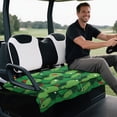 thumbnail image 4 of Bulopur Golf Cart Seat Covers Washable Golf Cart Seat Towel Blanket with 4 Front Pockets Compatible with EZGO, Yamaha, Club Car, 4 of 8