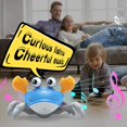 thumbnail image 5 of Crawling Crab Baby Toy Gifts，Infant Tummy Time Toys, Cute Dancing Walking Moving Babies Sensory Induction Crabs with Light Up Music for 0-6 6-12 1-3 4+ Year Old Boys Girls Toddler （Blue）, 5 of 6