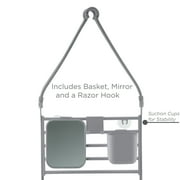 Bath Bliss Deluxe Flex 1 Shelf Plastic Adjustable Shower Caddy, Gray
