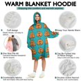 thumbnail image 5 of Wearable Oversized Blanket,Halloween Pumpkin Pattern Wearable Blanket Hoodie for Adults,Cozy Hooded Blankets with Super Pockets,Super Warm Fuzzy Pullover for Women & Men, 5 of 6