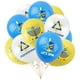 thumbnail image 1 of 12 globos de látex de Hanukkah, azul, amarillo y blanco, 12 unidades, 1 of 2