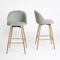 thumbnail image 4 of Homy Casa 2-Pack Swivel Patio Bar Stools, 26" Outdoor Bar Chairs for Backyard, Balcony, Bistro, 4 of 8