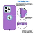 thumbnail image 5 of iPhone 13 Cases, 3 in 1 Sturdy Phone Case for Apple iPhone 13 6.1",Takfox Full-Body Shockproof Drop Protection Hybrid Bumper Rugged Rubber Cover Defend Matte Armor Phone Case -Purple, 5 of 6