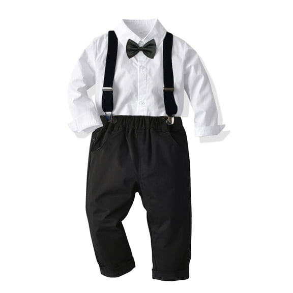 MXIEZI Baby Toddler Boys Gentleman Bowtie Formal Outfit Suits Kids Gentleman Tuxedo Outfits Clothes 1-8T