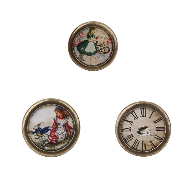 Perilla de extracción de aleación de Zinc Perfecl Vintage 3x para Diámetro de Cajón de 36 mm