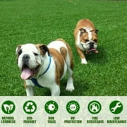 Petoto 3.3ft x 33ft Realistic Artificial Grass Turf Lawn, Indoor Outdoor Garden Lawn Landscape Synthetic Grass Mat Fake Grass Rug, Thick Faux Grass Rug Carpet for Pets