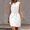 White, variant on Morttic Women's Textured Pit Stripe Half Button Sleeveless Drawstring Waist Mini Dress – Solid Color Summer Office Wear Black,S