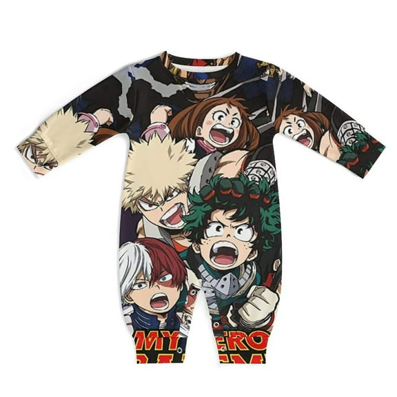 My Hero Academia Unisex Baby Boy Girl Rompers Long Sleeve Infant Jumpsuits Babies' Outfits Fall Winter Clothes 0-3M