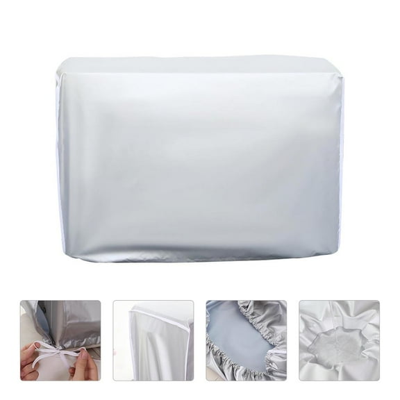 Amosfun Waterproof Air Conditioner Cover Silver 1Set 39.30x31.44x16.11in Polyester