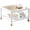 White+Gold, variant on Modern Square Coffee Table - 27.6" Gold Glass Top Metal Frame Cocktail Table, Tempered Glass with Gold Mesh Layer, Easy-Clean Surface, Sturdy Steel Legs for Living Room, White+Gold