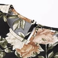 thumbnail image 6 of Abaya Dress for Elegant Women's Printed Dress Long Sleeve Robe Sun Skirt with Detachable Waist Belt, 6 of 7