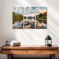 thumbnail image 2 of Elephant Stock Sunrise In Jordan Pond In Acadia Wall Art - Horizontal Multi Panel Canvas - Living Room Wall Decor - Nature Multi Panel - Blue And Orange Decor By Scott Stulberg - 23" x 14", 2 of 4