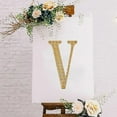 thumbnail image 6 of BalsaCircle 8" Gold Solid Letter V Self-Adhesive Rhinestones Gems Sticker, 6 of 8