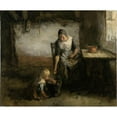 thumbnail image 2 of Jacob Simon Hendrik Kever 24x20 Gold Ornate Framed and Double Matted Museum Art Print Titled - Woman Peeling Potatoes (1880 - 1922), 2 of 4