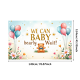 thumbnail image 5 of LUUFILx We Can Bearly Wait Baby Shower Banner with Teddy Bears Flowers Balloons Baby Shower Decorations Photography Props Party Supplies Background Backdrop, 5 of 8