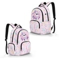 thumbnail image 2 of DISNIMO Jumping Spider Print School Backpack for Kids Music Note Printed 17 Inch Lightweight Bookbag with Padded Straps and Water Bottle Pocket, Back to School Gifts, 2 of 7