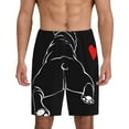 thumbnail image 1 of Balery Animal Bulldog Pantalones cortos de pijama de punto de algodón para hombre con cinturilla y bolsillos-4X-Large, 1 of 6